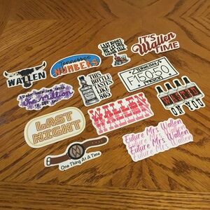 Morgan Wallen Assorted Vinyl Stickers (Set of 12)